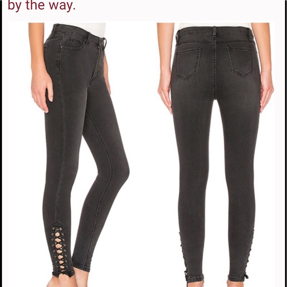 By the Way laced cropped jeans
